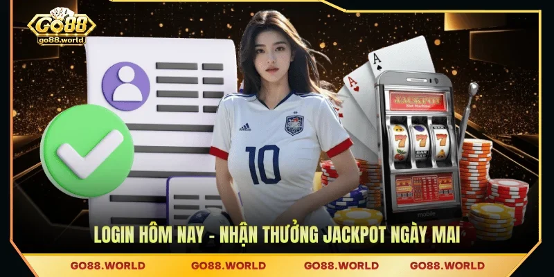 Login hôm nay - Nhận thưởng jackpot ngày mai