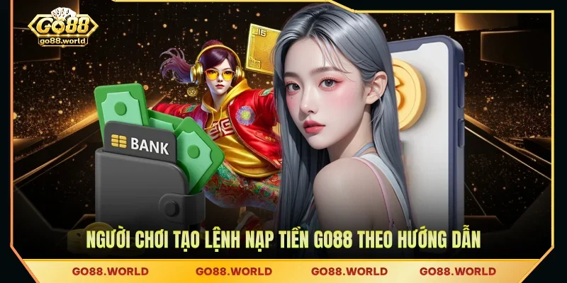 Người chơi tạo lệnh nạp tiền GO88 theo hướng dẫn