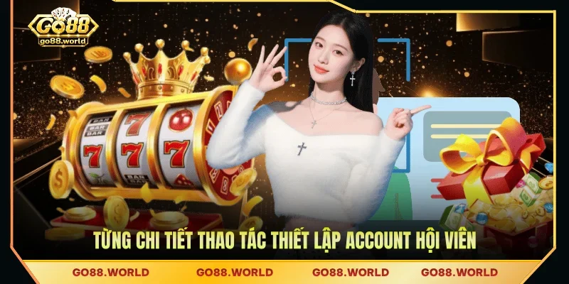 Từng chi tiết thao tác thiết lập account hội viên